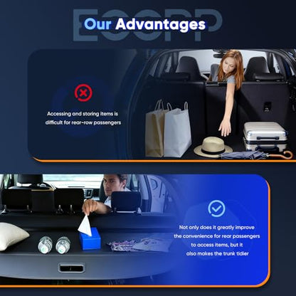 ECCPP Cargo Cover 2016 2017 2018 2019 2020 2021 2022 Fit for Honda for Pilot 3.5L Rear Trunk Cover Shade Luggage Tonneau Security Cover - style: 2016-2022 for Honda for Pilot
