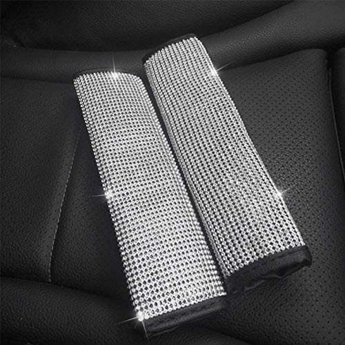 2 Pcs Bling Bling Seat Belt Shoulder Pads Luster Crystal Car Seatbelt Covers Auto Car Decoration Accessories for Women - color: 2 PC Seat Belt Cover