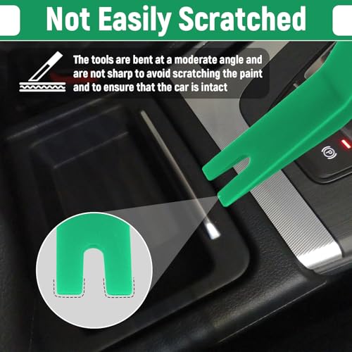 BFXM 5PCS Auto Trim Removal Tool kit, Car Clip Pry Tools Kit No Scratch Plastic, Car Door Panel Rivet Pliers Tool Kit, Automotive Interior Fastener Puller Remover Body Repair Set for Car - color: green
