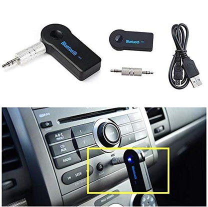 Bluetooth Receiver 5.0 Wireless Audio Receiver, 3.5mm Jack AUX car Audio/Wired Headset/Home Stereo System Compatible, can be Connected to Smartphone/Tablet Bluetooth, Hands-Free Compatible Microphone