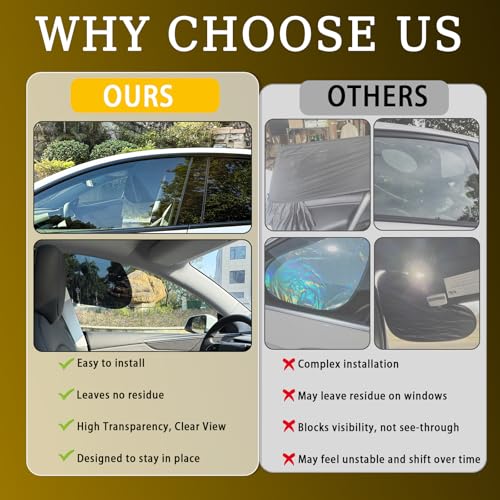 Car Window Shades(2Pack)-2026 New Upgrade Car Side Window Sunshade,Easy Install & Removable Car Window Shade for Baby,Universal Fit Design,UV Protection,Glare Shield