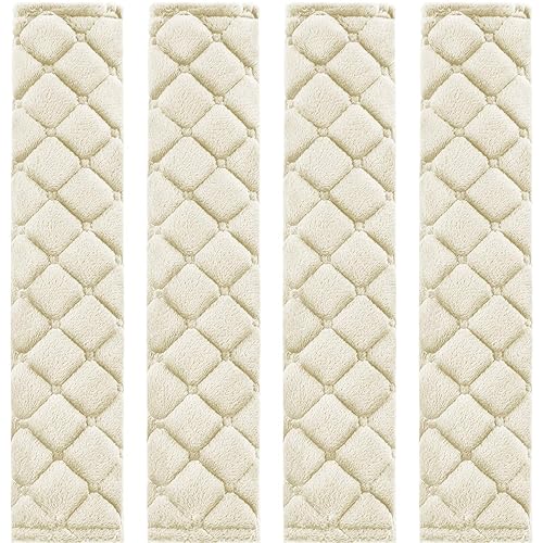 Tatuo 4 Pack Seat Belt Cover Extra Long Seat Belt Pads for Car Soft Comfort Shoulder Strap Covers Harness Pads Helps Protect Your Neck and Shoulder(10.6 Inch,Beige) - color: Beige, size: 10.6 Inch