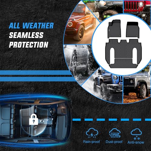 Nilight TPE Floor Mats for Tesla Model X 6 Seater 2022 2023 2024 2025 2026 All Weather Custom Fit Heavy Duty Floor Liners - color: 2022-2026 Tesla Model X 6 Seat