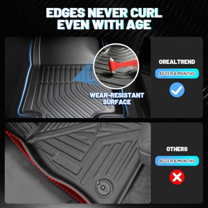 orealtrend Car Floor Mats Replacement for Volkswagen VW Jetta 2012-2018 Heavy Duty All Weather Guard Black Front Rear Liners Carpet Custom Fit- NOT for 2012-2014 Jetta Sportwagen