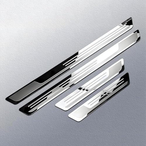 4Pcs Stainless Steel Door Sill Protector for BMW X5 2019-2024 2025, Car Door Sill Scuff Plate Guard Pedal Kick Protection Accessories