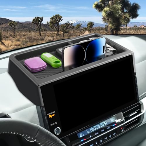 CDEFG Upgraded for 2025 2026 Toyota Sienna Dashboard Storage Tray, 12.3-Inch Behind-Screen Organizer for Toyota Sienna 2025 2026 Accessories Touchscreen Dash Organizer(Not for LE Trim 8-Inch) - color: Black Dashboard Tray for 2025+ Sienna (12.3" Screen)
