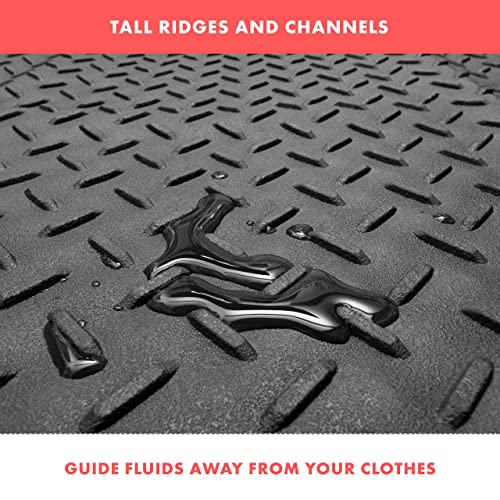 VaygWay Heavy Duty Cargo Liner Trunk Floor Mat – All Weather Trunk Protection Floor Mat - Black Rubber Trimmable Durable Cargo Auto Mat – Universal Fit Car SUV Truck Auto - style: Cargo Floor Mat