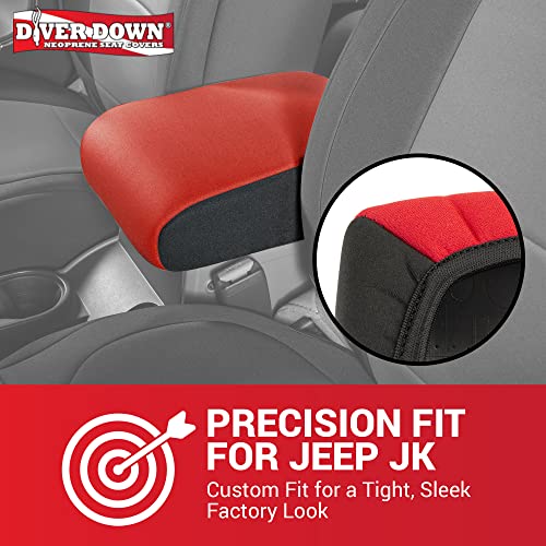 Diver Down Neoprene Center Console Cover - Fits Jeep 2007-2018 JK JKU Wrangler - Cushioned Armrest Cover - Doesn't Burn Your Elbow - Tight Custom Fit - Comfortable Foam Armrest Pad (07-10 Grey) - color: Grey, size: 2007-2010 JK