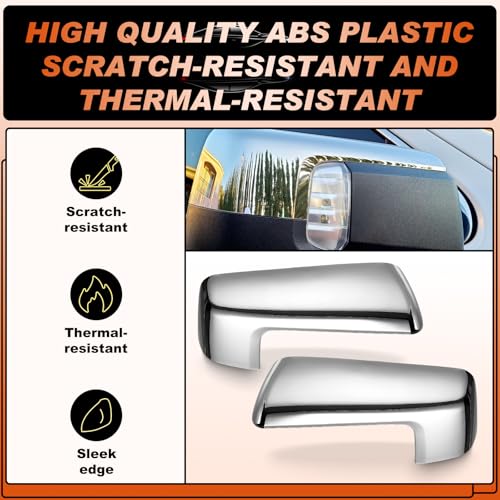 ACLONG Chrome Mirror Cap Cover Trim Left Driver Side & Right Passenger Side Rearview Side Mirror Covers Fit for Chevy Silverado 1500 GMC Sierra 1500 2019 2020 2021 2022 2023 2024 2025-1 Pair - size: Fit for Chevy Silverado 1500 2019-2025-Chrome