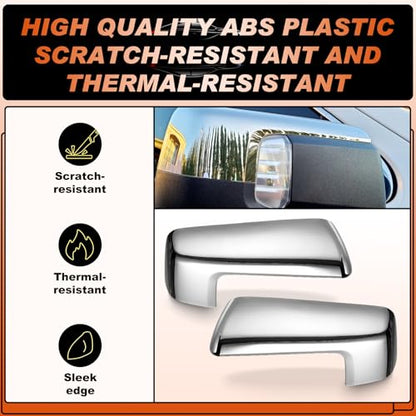 ACLONG Chrome Mirror Cap Cover Trim Left Driver Side & Right Passenger Side Rearview Side Mirror Covers Fit for Chevy Silverado 1500 GMC Sierra 1500 2019 2020 2021 2022 2023 2024 2025-1 Pair - size: Fit for Chevy Silverado 1500 2019-2025-Chrome