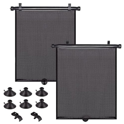 PLTCAT Car Side Window Sun Shades for Baby, 2 Pack UV Protection Breathable Mesh Sunshade, Universal Fit Auto Sun Visor for Kids Pets Travel Privacy Protection (Standard-16''x18'') - size: Standard-16''x18''