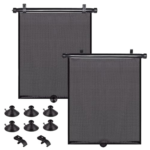 PLTCAT Car Side Window Sun Shades for Baby, 2 Pack UV Protection Breathable Mesh Sunshade, Universal Fit Auto Sun Visor for Kids Pets Travel Privacy Protection (Standard-16''x18'') - size: Standard-16''x18''