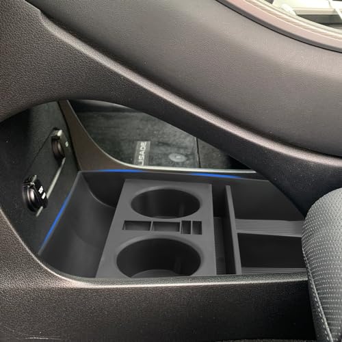SHAOHAO 2024 2025 Palisade Lower Organizer Tray for 2023 2024 2025 Hyundai Palisade SE, SEL, XRT, Limited, Calligraphy Under Organizer Palisade 2024 2025 Accessories Insert Storage with Cup Holder - color: 2023-2025 Palisade Under Organzier with Cup Holde