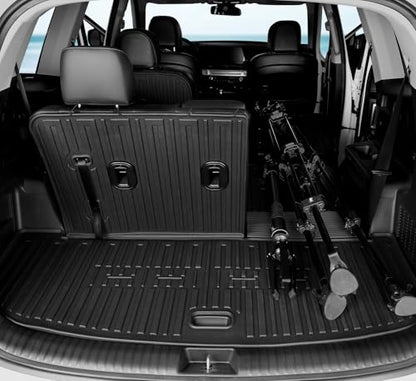 Floor Mats for Kia Telluride 2020-2025, All Weather Floor Mats Trunk Cargo Liner with Backrest Protectors Accessories, Full Coverage Set (Fit 7/8 Sests) - size: For Kia Telluride | 2020-2025