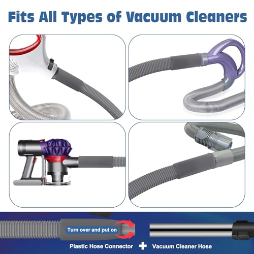 PetOde 2 Pieces Dryer Vent Cleaner Kit Compatible with Most Vacuum Cleaner, Dryer Lint Brush and Vacuum Hose Attachment, Quickly Lint Remover, Deep Gray - color: Deep Gray