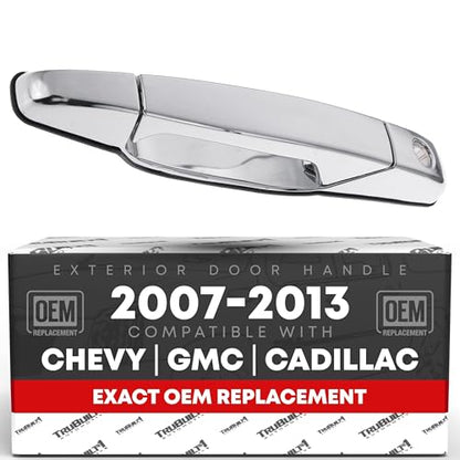 Exterior Front Driver Door Handle - Compatible with 2007-2013 Chevrolet Avalanche, 07-14 Silverado 1500, 2500, 3500, Suburban, Tahoe; 07-14 GMC Sierra 1500, 2500, 3500, Yukon XL - OEM 22738721, 80546 - size: Front Left Driver Side