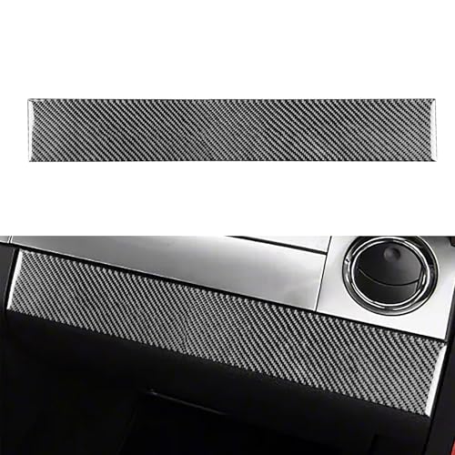 Carbon Fiber Co-Pilot Central Console Dashboard Cover Strip Trim Sticker Compatible with Ford Mustang GT Shelby 2005 2006 2007 2008 2009 Car Interior Decor - color: Co-pilot Lower-black