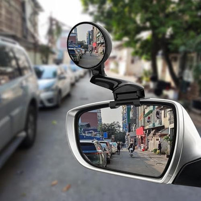 Blind Spot Mirror Adjustable 360 Degree Car Side Mirror, HD Glass Rear View Exterior Accessories Frame Thickness Less than 5MM for Car SUV (long-armed Left) - style: long-armed Left
