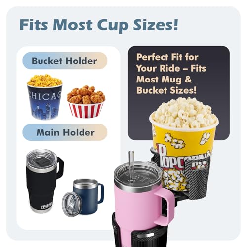OtterVerz 11 Upgraded Car Cup Holder Expander,2 in 1 Extra Cup Holder for Car, Double Automotive Cup Holder Extender Adapter, Fits Hydro Flask, Yeti, Nalgene, 32/40 oz Large Bottles Drinks Mugs - size: 2 cup holder