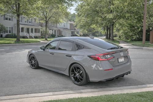 2022-2026 Tape-On Rain Guards for Honda Civic Hatchback Side Window Visor Deflectors HB LX Sport Touring EX-L Tinted Vent Shades Protectors 2023 2024 2025 - size: For Honda Civic Hatchback 2022-2026 (Tape-On)