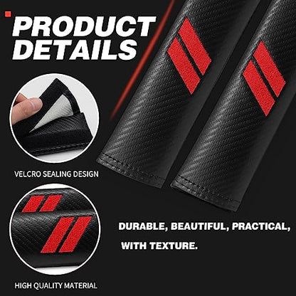 2 PCS Seatbelt covers for Dodge Accessories Seat Belt Pad Compatible for Dodge Charger Durango Challenger Journey Seat Belt Covers for Adults Car Seat Belt Cover Seat Belt Cushion Leather Seat Belt