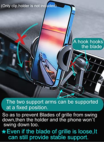 OCEANLOVE Car Air Vent Mount Holder Clip Replacement with Diameter 0.67inch （17mm） Joint Ball Accessories Metal Hook （Clip only,Holder is not Included - color: Black(L)