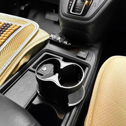 Double Cup Holder for Car, 2 in 1 Extra Cup Insert with Expandable Base, Multifunctional Extender Expander Adapter with Elastic Open-Close Cup Mouth, Adjustable Bracket FOR 2.1''-2.9'' BOTTLE DIAMETER