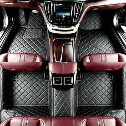 Customize Personalized Floor Mats for Cars, Full Coverage Luxury Car Mats, Anti-Slip Car Mat Set, Custom Floor Mat Suitable 99% of Sedan Trucks SUV auto (Black A) - color: Black A