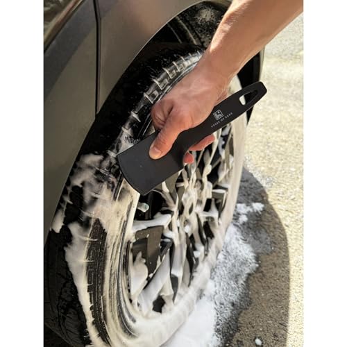 Thor Tire Scrub Brush – Heavy-Duty Tire Cleaning Brush for Detailing, Deep-Clean Bristles for Removing Dirt & Road Grime, Ergonomic Grip, Professional Car Care Tool