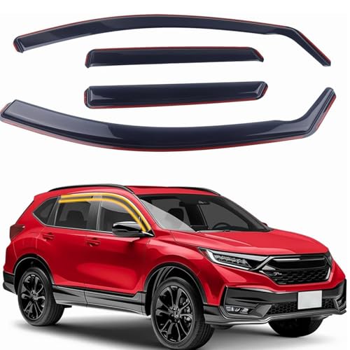 in-Channel Rain Guards 4-Piece Compatible with 2017 2018 2019 2020 2021 2022 Honda CR-V Window Visors Side Window Deflectors Vent Visor Shield Shade - size: 2017-2022 Honda CR-V