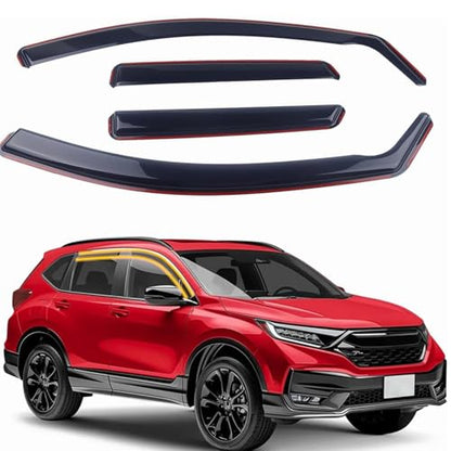 in-Channel Rain Guards 4-Piece Compatible with 2017 2018 2019 2020 2021 2022 Honda CR-V Window Visors Side Window Deflectors Vent Visor Shield Shade - size: 2017-2022 Honda CR-V
