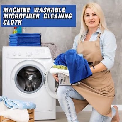 Tallew 80 Pcs Microfiber Towels:16"x16" Microfiber Drying Towels Bulk Micro Fiber Car Cleaning Cloth for Cars Drying Washing Polishing Office Windows Cleaning Household Supplies (Blue) - color: Blue