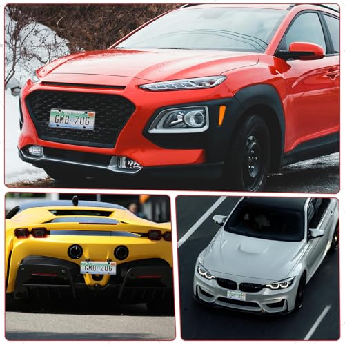 License Plate Protector 2 Pack, Clear License Plate Cover 12.08 * 6.02’’ Universal, Plate Cover for Car Plastics, Car Frame Cover Shield with Screws Transparent Spacers Screw Caps by XIOGZAXI - style: Style A