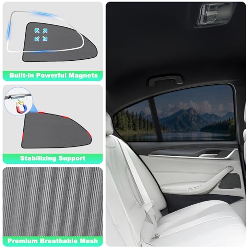Car Window Shades for 2018-2024 Camry - Rear Side Window Sun Shade for Baby, Breathable Mesh Car Privacy Window Covers, UV Protection & Heat Insulation for Road Trips, Napping, Camping (2 PCS) - size: Camry(18-24)R-2PCS