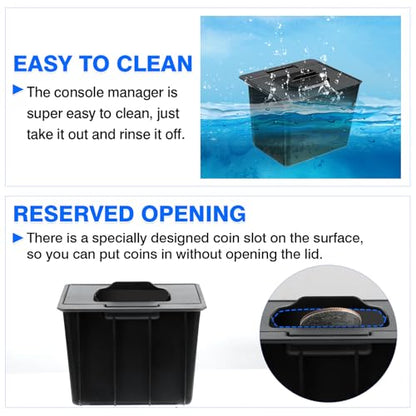 Autorder Coin Holder for Toyota Tacoma 2016-2023 Accessories - Armrest Insert Center Console Organizer with Coin Slot - ABS Plastic Secondary Storage Box - size: 2016-2023 Toyota TAcoma