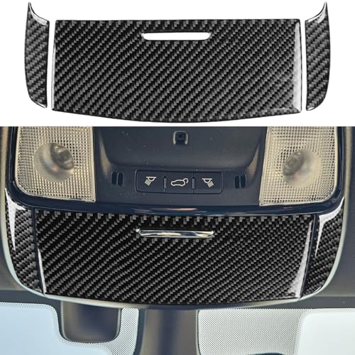 NVCNX Real Premium Carbon Fiber Accessories for Dodge Durango 2011-2020 2012 2013 2014 2015 2016 2017 2018 2019 Car Roof Reading Light Panel Cover Interior Trim Sticker Decal 3PCs - color: 2011-2020 Roof Reading Light Panel Trim