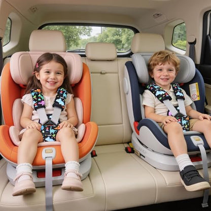 3 Pcs Car Seat Stroller Straps Pads for Baby, Soft Shoulder Strap and Crotch Covers, Universal Shoulder Straps Pads for Car Seat, Pushchair, High Chair (Dinosaur) - color: Dinosaur