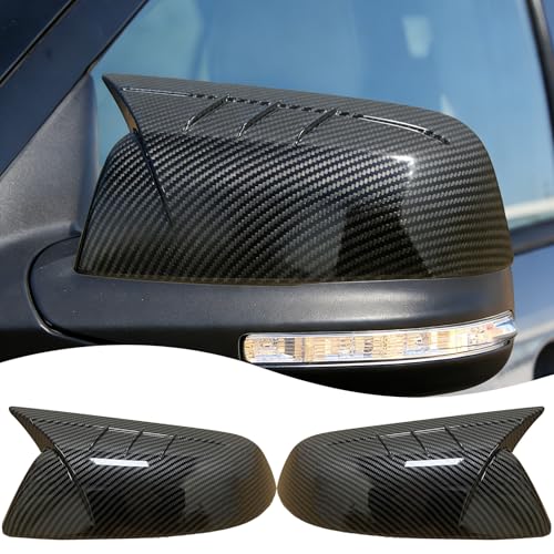 Rear View Mirror Cover, For Ford Explorer 2011-2015 - Carbon Fiber Turn Signal Housing Cover（Note: Not suitable for vehicle models where the left and right rearview mirror covers differ in size） - color: carbon fiber, size: 2011-2015 Ford Explorer