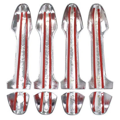 NewYall Chrome Outside Exterior Door Handle Covers for Toyota Highlander 2014-2019 Tacoma 2016-2023 Outer Front Rear Left Driver and Right Passenger Side with Smart Keyhole
