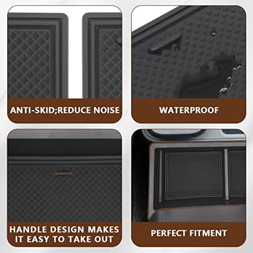 Muslogy for Maverick Center Console Organizer Gear Shift Storage Box ABS Material Insert Tray Compatible with Ford Maverick 2026 2025-2022 Accessories (Black) - size: Gear Shift Storage Box (2022-2024)