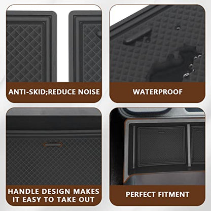 Muslogy for Maverick Center Console Organizer Gear Shift Storage Box ABS Material Insert Tray Compatible with Ford Maverick 2026 2025-2022 Accessories (Black) - size: Gear Shift Storage Box (2022-2024)