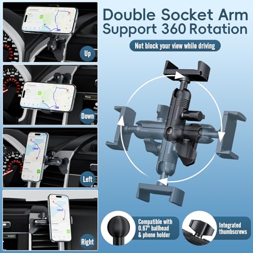 Kaishengyuan Metal Vent Phone Mount Compatible with 2015-2020 Ford F-150, 2017-2021 Super Duty & 2018-2021 Expedition, Car Solid Phone Holder Cellphone Cradles Bracket Stand for All Smartphone - style: Universal Holder