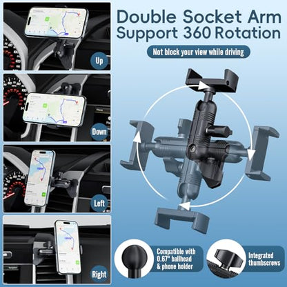 Kaishengyuan Metal Vent Phone Mount Compatible with 2015-2020 Ford F-150, 2017-2021 Super Duty & 2018-2021 Expedition, Car Solid Phone Holder Cellphone Cradles Bracket Stand for All Smartphone - style: Universal Holder