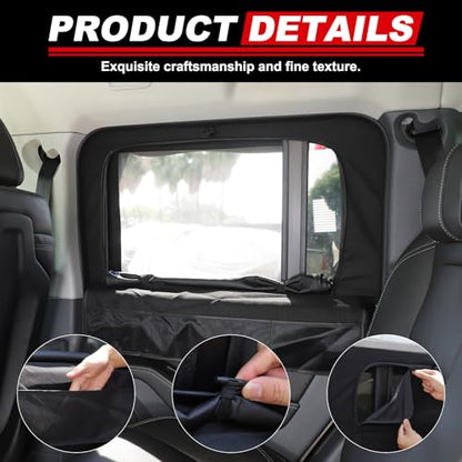 Front and Rear Side Window Sun Shade Compatible with INEOS Grenadier 2020-2024 2025+, Breathable Car Window Camping Screens, Side Windows Privacy Full Covers/Half Shade Options (Rear)