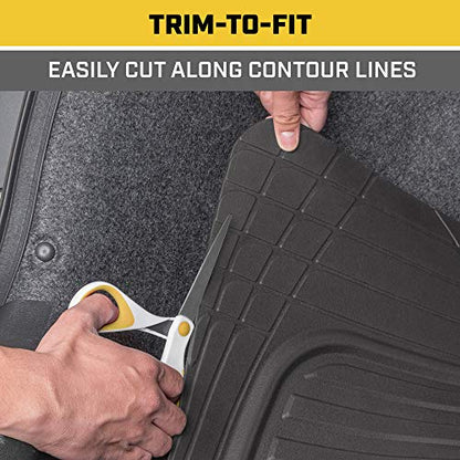 Cat Heavy Duty SUV Cargo Liner & Car Trunk Mat - Universal Trimmable All Weather Cargo Mats for Back of SUV - Black Cargo Cover Trunk Cover 53" x 36.25"
