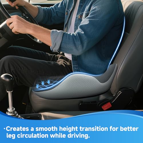 X-Large Seat Cushion for Truck Driver, Upgraded Cushion for Back Support and Pain Relief, Memory Foam with Non-Slip Washable Cover, Relieves Long-Term Truck Sitting and Pain - size: X-Large