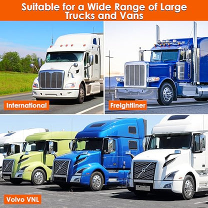 Side Window Sun Shade for Semi Truck, 22×24 inch Large Car Window Shades for Freightliner Volvo VNL International Trucks - Semi Truck Accessories, Easy Install, Interior UV Protection