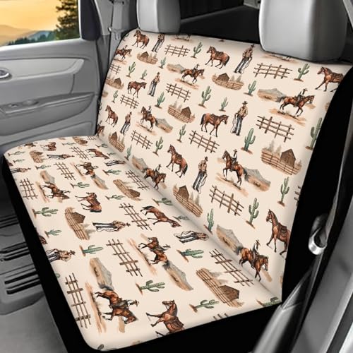 Western Cowboys Truck Bench Seat Cover Western Car Accessories for Women Split 2 Pack Rear Seat Covers for SUV Sedan - color: 1 Western Cowboys 2