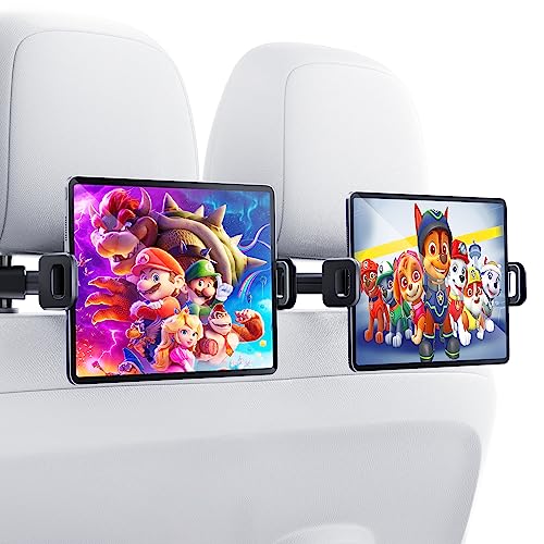 2 Pack Tablet iPad Holder for Car Backseat Tablet Holder Phone Mount Stand for iPad, Tablets, Nintendo Switch, iPhone, Smartphones, Gift for Men and Women (Style B)
