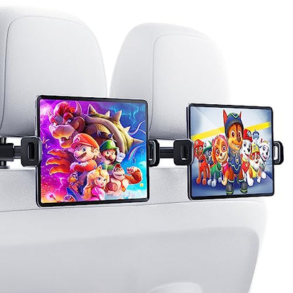 2 Pack Tablet iPad Holder for Car Backseat Tablet Holder Phone Mount Stand for iPad, Tablets, Nintendo Switch, iPhone, Smartphones, Gift for Men and Women (Style B)